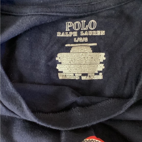 Polo Ralph Lauren navy blue long sleeve teddy bear Christmas pj - Picture 4 of 4